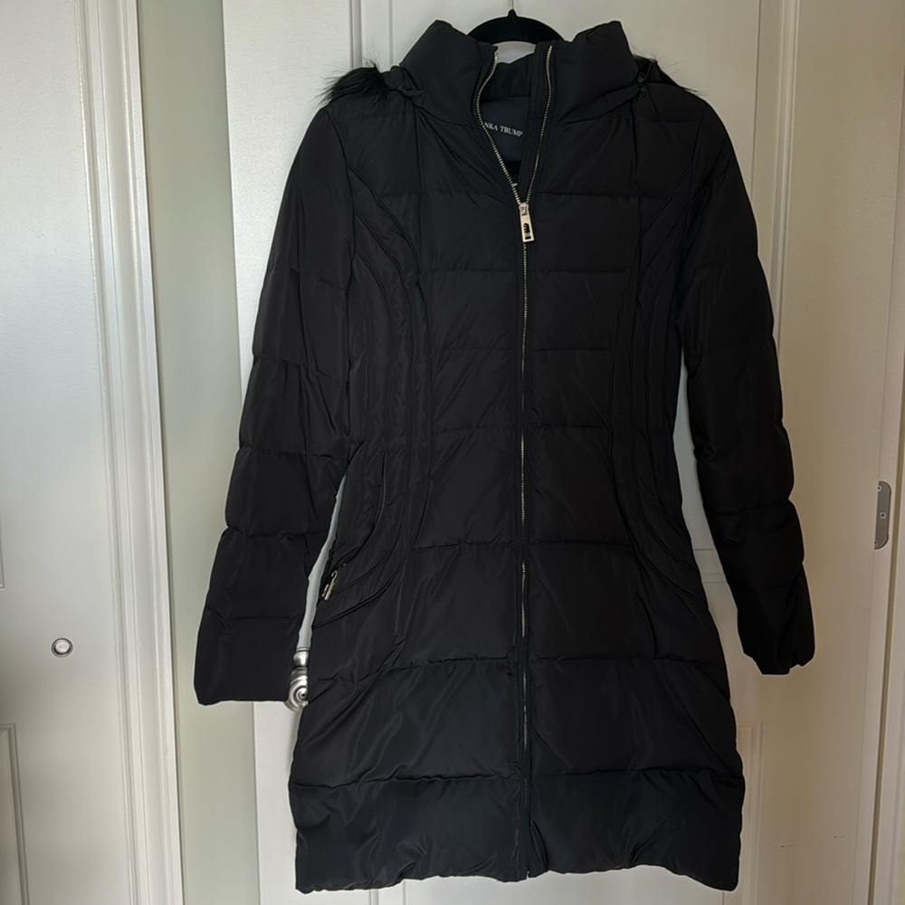 Ivanka Trump Black Quilted Puffer Down Coat